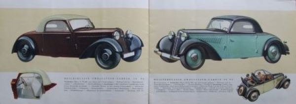 DKW Front Modellprogramm 1937 "Ein Erzeugnis der Auto-Union" Automobilprospekt (1721)